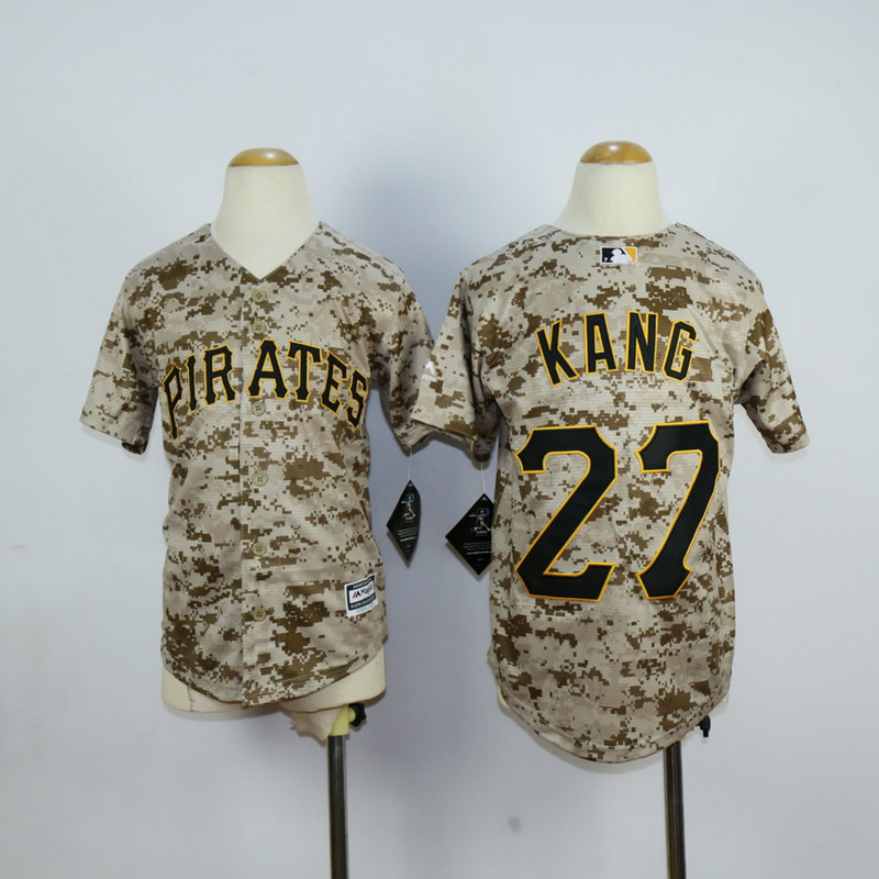 Youth Pittsburgh Pirates #27 Kang Camo MLB Jerseys